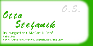 otto stefanik business card